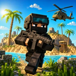Blocky Combat SWAT Desert War simgesi